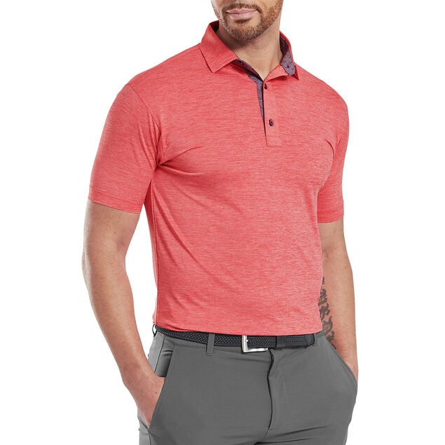 FootJoy Men's Heather Lisle Trim Golf Polo Shirt FootJoy Men's Heather Lisle Trim Golf Polo Shirt