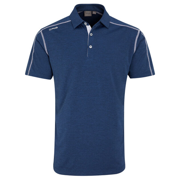 PING Men's Fynn Heathered Golf Polo Shirt PING Men's Fynn Heathered Golf Polo Shirt