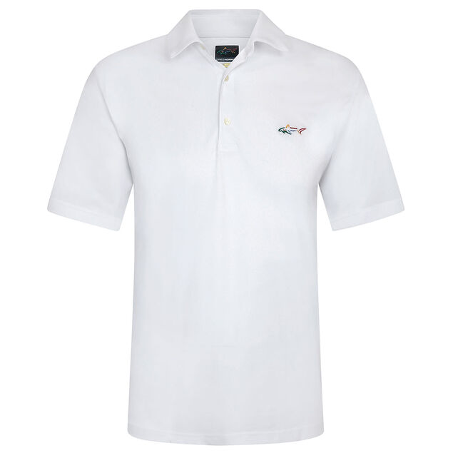 Greg Norman Men's Shark Logo Golf Polo Shirt Greg Norman Men's Shark Logo Golf Polo Shirt